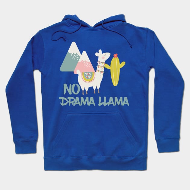 No Drama Llama South American Design Hoodie by 4Craig